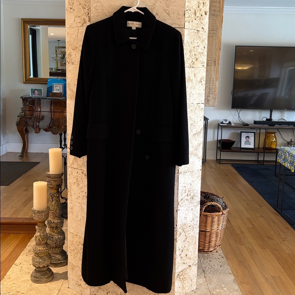 Albert Nipon Classic Black Coat